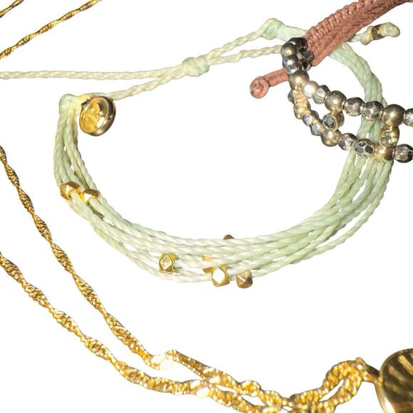 Authentic Pura Vida Necklace and Bracelet Set Boho Beach Summer - Picture 4 of 7